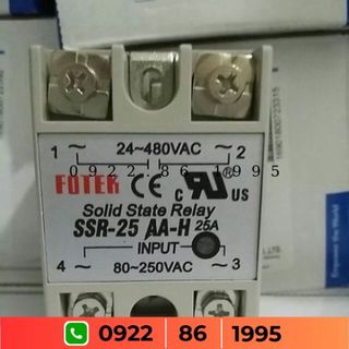 Rơ le bán dẫn Solid FOTEK SSR 25AA-H, 25DA-H, 25DD-H, 25VA-H giá tốt có VAT