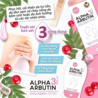 Dưỡng thể apha arbutin 3 plus Thái Lan 500ml hàng chuẩn mẫu mới nhất hiện tại