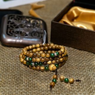 Trầm Hương 108 hạt mix đá phong thủy cao cấp