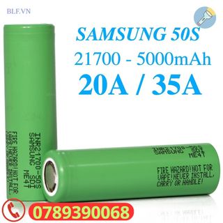 Pin sạc Samsung 50S 21700 5000mAh 25A công suất cao lion li-ion 3.6v 3.7v 4.2v