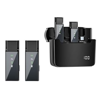 Micro Thu Âm Không Dây Cài Áo Kèm Dock Sạc D88