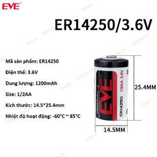 Pin EVE ER14250 3.6V 1/2AA 1200mAh PLC Delta, pin nhiệt kế ẩm pin công nghiệp