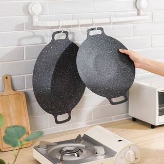 Chảo Nướng Chống Dính Chảo Gang vân đá hàn quốc không cần dầu đủ size 30 34 38cm dùng cho bếp gas bếp hồng ngoại cao cấp - HL109
