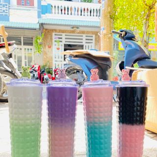Ly inox giữ nhiệt Durian bear pha màu