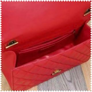 TÚI XÁCH CN MEDIUM CLASSIC DOUBLE FLAP CALFSKIN BAG LIKE AUTH MÀU ĐỎ