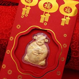 Lì xì thần tài mạ vàng thần tài