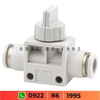 Van Tay Công Tắc Bằng Tay Khí Nén HVFF-04-06-08-10-12MM Ống Dẫn Khí Khớp Nối Nhanh Van Đường Ống Thẳng giá tốt có VAT