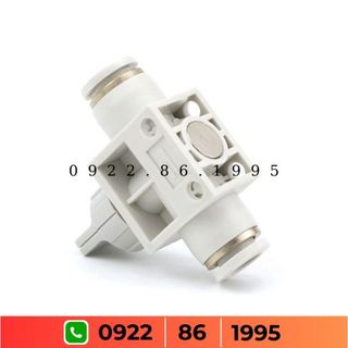 Van Tay Công Tắc Bằng Tay Khí Nén HVFF-04-06-08-10-12MM Ống Dẫn Khí Khớp Nối Nhanh Van Đường Ống Thẳng giá tốt có VAT