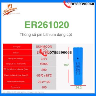 Sun Moon Er261020 Pin Lithium 3.6v Khai Thác Dầu Cảm Biến Đồng Hồ Nước GPS Định Vị PLC Thiết Bị Y Tế