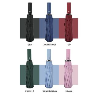 Ô dù che mưa đi nắn 12 nan 8 nan mở tự động gấp nhỏ gọn cầm tay 2 chiều đi du lịch cỡ lớn to cho ô tô xe hơi - OD005
