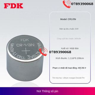 Nhật Bản FDK CR1/3N 3V Nút Pin Lithium M6 M7 Máy Ảnh/Máy Đo Đường Huyết DL-1/3N Có Thể Với Phích Cắm