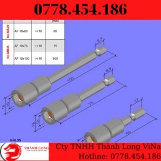 Đầu vặn bulong có nam châm A/F10 chuôi lục giác H = 6,35 Vessel (Nhật Bản)