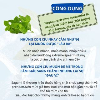 Bao cao su siêu mỏng SAGAMI Super Thin 003 Nhật Bản kiểu truyền thống nhiều gel bôi trơn bcs sieu mong