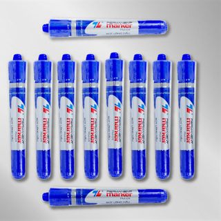 Hộp 10 cây bút lông dầu Thiên Long PM-09, Viết lông dầu FlexOffice 2 đầu không phai