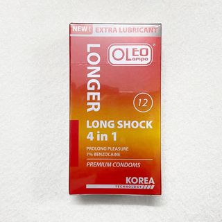 Bao cao su gân gai OLEO LAMPO Long Shock 4 in 1 gai êm nhiều gel tăng cường khoái cảm