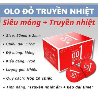 Bao cao su siêu mỏng OIO 001 nhiều gel bôi trơn, kéo dài thời gian, chống xuất tinh sớm cảm giác chân thật
