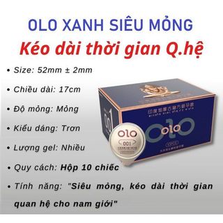 Bao cao su siêu mỏng OIO 001 nhiều gel bôi trơn, kéo dài thời gian, chống xuất tinh sớm cảm giác chân thật