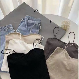 Lố 10 Áo bra 2 dây gân sợi bún có đệm ngực 1802