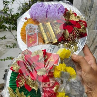SET HOA TRANG TRÍ THÁP BÁNH KẸO TẾT CTB618 - BECHIP