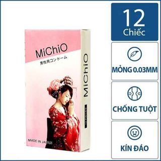 Bao cao su 49mm MICHIO Nhật Bản, bcs size nhỏ 49mm gai gân siêu mỏng kéo dài thời gian quan hệ