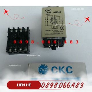 Rơ Le Thời Gian CKC , Relay Thời Gian CKC , Timer CKC AH3-3 ( 220V, 24V, 12V - chưa kèm đế) hàng mới hàng đẹp giá tốt
