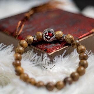 Vòng Trầm Hương Đơn Thiên Nhiên Phong Thủy Mix Charm