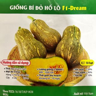 Hạt giống Bí Đỏ Hồ Lô (10 HẠT/BAO)