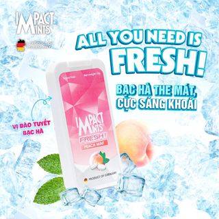 Kẹo ngậm bạc hà không đường IMPACT MINTS Fresh 10g nhập khẩu từ Đức - 4 hương vị, tặng khăn giấy Tempo