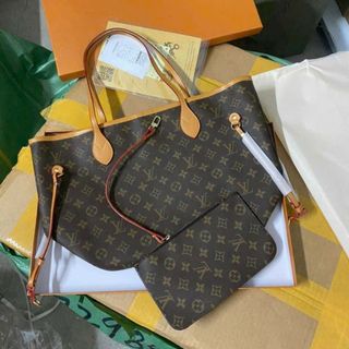 SÉT Túi Xách LVv NEVERFULL  sz45 ,Fullbox, bọc seal.  Hàng super, có logo mã cod