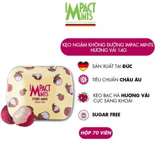 Kẹo ngậm không đường IMPACT MINTS hộp thiếc 14g nhập khẩu từ Đức - 4 hương vị, tặng khăn giấy Tempo
