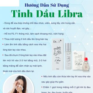 Chai 5ml - Tinh Dầu Libra - Hỗ Trợ Người Bị Xoang, Đau Vai Gáy - 100% thảo dược thiên nhiên - quà tặng sức khoẻ chính hãng Dr.D
