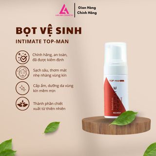 BỌT VỆ SINH NAM TOP-MAN. TINH THỂ BẠC HÀ, TINH CHẤT LÁ TRẦU KHÔNG GIÚP NGĂN MÙI VÀ KHÁNG KHUẨN TỐT - LUV CENTER