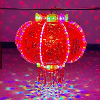 LỒNG ĐÈN LED 3D XOAY 360 #70 - 46CM