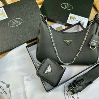 Túi Xách SÉT PRADAa size 27 - Nobox, bọc seal. Hàng super, có logo mã cod