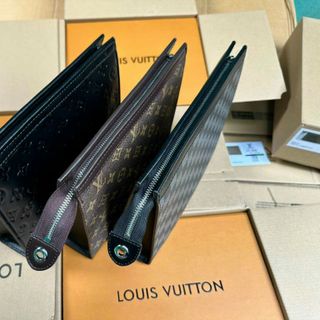 Túi Xách LV CLUTH CẦM TAY sz27 - 2Box Fullbox nam châm + cotton, bọc seal, Hàng super. Có logo mã cod