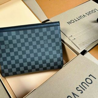 Túi Xách LV CLUTH CẦM TAY sz27 - 2Box Fullbox nam châm + cotton, bọc seal, Hàng super. Có logo mã cod