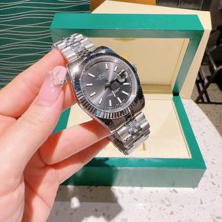 ĐỒNG HỒ CẶP RÔ.LEX CƠ CAO CẤP BẠC TRƠN.