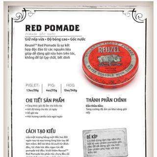 Sáp vuốt tóc Reuzel Red Pomade