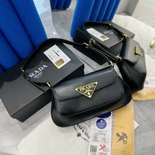 Túi Xách PRADAa BRUSHED sz28 - Fullbox, bọc seal, Hàng super. Có logo mã cod