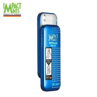 Kẹo bạc hà không đường IMPACT MINTS hộp thiếc 9g nhập khẩu từ Đức - 2 hương vị, tặng khăn giấy Tempo