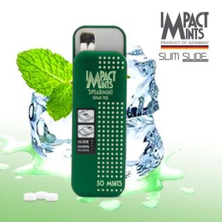 Kẹo bạc hà không đường IMPACT MINTS hộp thiếc 9g nhập khẩu từ Đức - 2 hương vị, tặng khăn giấy Tempo