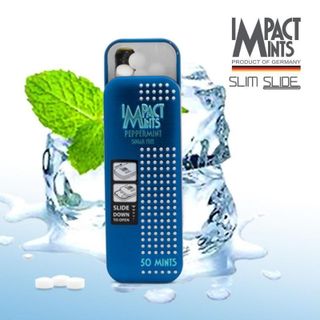 Kẹo bạc hà không đường IMPACT MINTS hộp thiếc 9g nhập khẩu từ Đức - 2 hương vị, tặng khăn giấy Tempo
