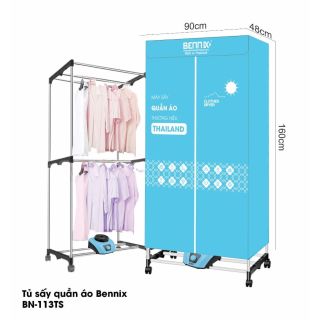 Tủ sấy quần áo Bennix BN-113TS ( Model 2023 ), hàng Thái Lan cao cấp giá sỉ