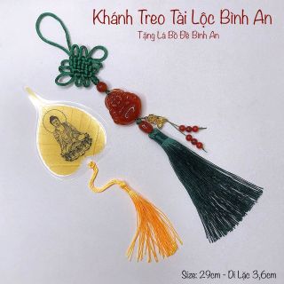 Khánh treo phật di lặc - Tặng kèm lá bồ đề