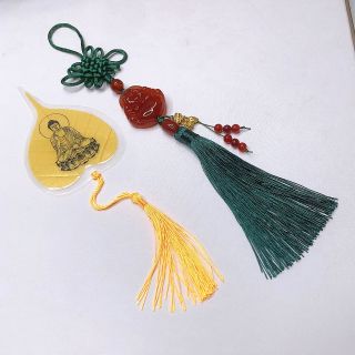 Khánh treo phật di lặc - Tặng kèm lá bồ đề