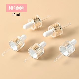 PET Vỏ Chai Lọ Thủy tinh Màu Mỹ Phẩm Serum 15ml, Đầu Ống Bóp Mạ Vàng Cách Điệu Baby Không Ké. Phần Sang Trọng Cho Sản Phẩm ( IN LOGO THEO YÊU CẦU ) Hàng, Giá Tận Xưởng.