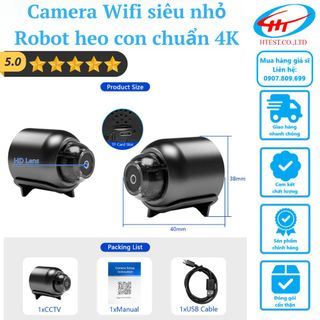 Camera Wifi Yoosee Mini siêu nhỏ ROBOT HEO CON chuẩn 4K (App HDcam, có sách hướng dẫn, cáp Sạc, chưa có Dock Sạc) giá sỉ