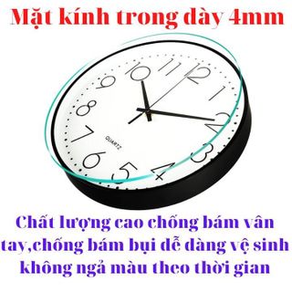 Đồng hồ treo tường trang trí nhà cửa REDEPCHAT68 - Bảo Hành 12 tháng - Đường kính 30cm