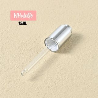 PET Vỏ Chai Lọ Thủy Tinh Xám Trắng HighLight Tam Giác Ống Bấm Cực Sang Trọng , Tinh Tế, Phá Cách Nâng Cao Thẩm Mỹ 15ml ( IN LOGO THRO YÊU CẦU ) Hàng Giá Tận Xưởng.