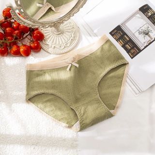 Set 10 Quần lót nữ cotton cao cấp tân cổ điển phối nơ gân nổi 708